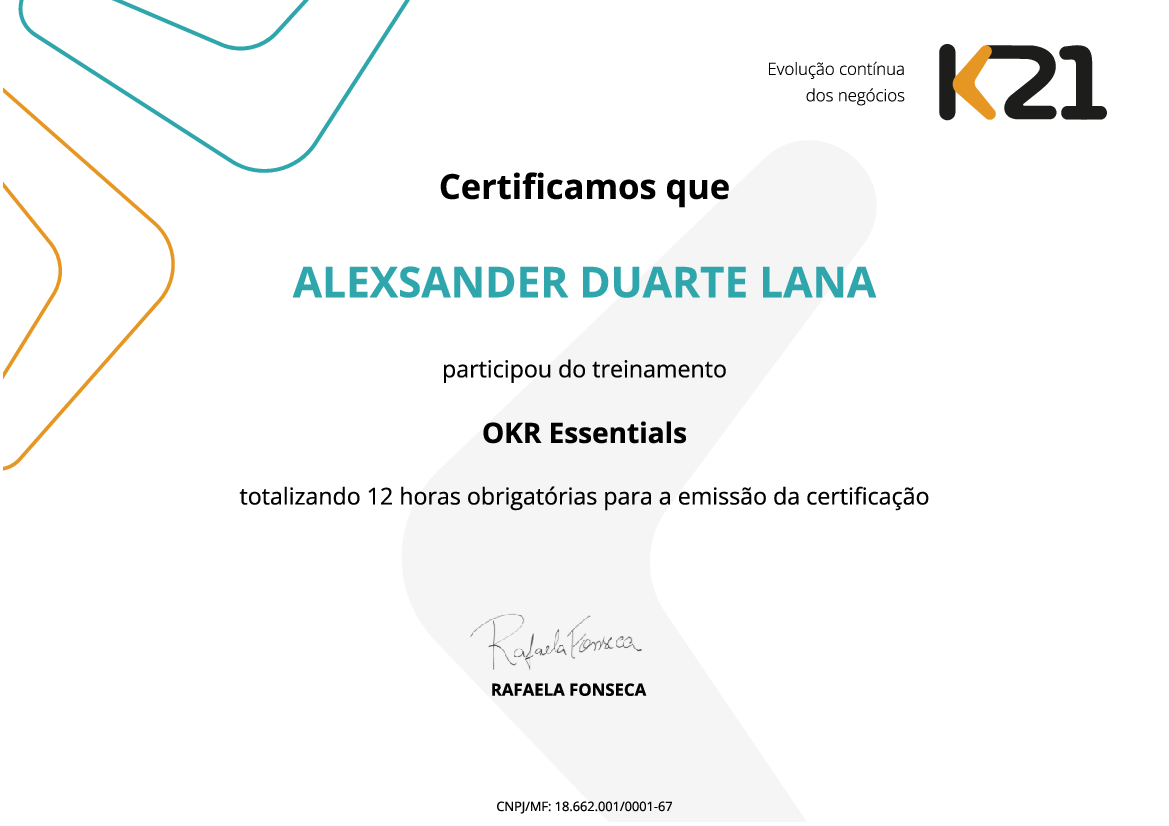 Certificado K21